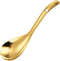 9 Inch Gold Stainless Steel Rice Spoon Paddle, Non-Stick Rice Spatula Scoop, Kitchen Utensil for Serving Cooking