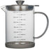 TLIOCAS 53 OZ Large Glass Bacon Grease Container with Strainer - Frying Oil Storage Can with Lid,Bacon Drippings