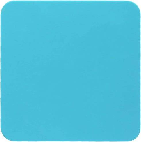 Mini Skater 3pcs 10x10x0.2CM Bar Coasters Square Silicone Coasters for Drinks Beverage Coffee Table Tea Coaster (Blue)