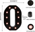 Light Up Black Alphabet Marquee Letters Sign, LED Marquee Number Lights for Night Light Home Bar Christmas Lamp