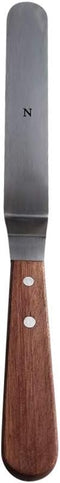 Professional Cake Decorating Tools, Stainless Steel 6.5" Offset Cake Spatula with Wood Handle