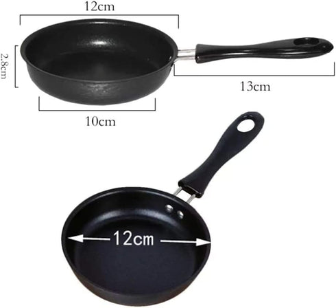 One Egg Frying Pan, Mini Induction Frying Pan, 4.7" Durable Small Pan with Handle, Portable for Stove