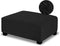 NeColorLife Velvet Ottoman Cover, Stretchable Footrest Slipcover with Elastic Band, Thick Stool