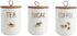 Comeon Ceramic Canister Set with Airtight Seal Bamboo Lid Silicone, 27oz Food