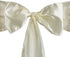5pcs 6 x106 TABLECLOTHSFACTORY Ivory Satin Chair Sashes Tie Bows Catering Wedding Party Decorations