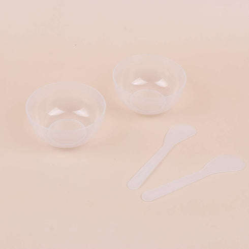 10 Sets Slime Bowl Mixing Tool Makeup Bowls, Plastic Glue Mixer for Makeup Crafts (Transparent)