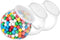 DilaBee 3 Pack Plastic Candy Jar - 48oz Round Jars with Lids for Candy Buffet, Kitchen & Office