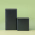 Colorful Square Tin Can Storage Container - Empty Cube Steel Box for Treats, Gifts, and Crafts (Black, 1-Small 1-Large)