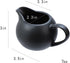 Black Ceramic Coffee Serving Set, Creamer Pitcher and Sugar Bowl, Simple Design