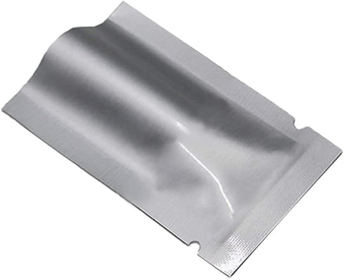 Silver Mylar Bags - Pure Aluminum Foil Flat Food Storage Bag 3.9 Mil Open Top Heat Sealing Vacuum Pouch