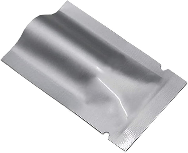 Silver Mylar Bags - Pure Aluminum Foil Flat Food Storage Bag 3.9 Mil Open Top Heat Sealing Vacuum Pouch