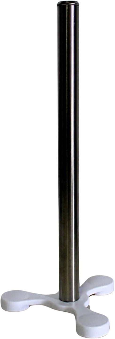 Stainless Steel Suction Cup Paper Towel Holder Kitchen Bathroom Spare Toilet Paper Holder with Nonslip Stable Super Suction Grip Base Countertop (White Base) by Dependable Industries inc. Essentials