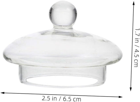 Small Glass Teapot Lid, Clear Replacement Caps for Tea Steeper, Kettle Lid, and Tea Set Cover