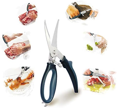 Poultry Shears - Heavy Duty Kitchen Scissors for Cutting Chicken, Poultry, Game, Bone, Meat - Chopping Food - Spring