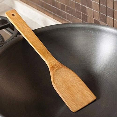 Wooden/Bamboo Kitchen Utensils Set - Kitchen Essentials Cooking Utensils, Spatulas, Spoons, and Crepe Spreader (3pc Set)