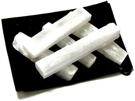 Natural Selenite Sticklets, Bulk Raw Log Crystals, 10 Sticks