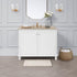 Laura Ashley Ivory Ruffle Cotton Bath Rug, 17" x 24"