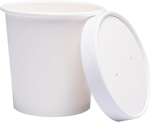 40 Count (16 oz) One - Pint Frozen Dessert Containers with Lids