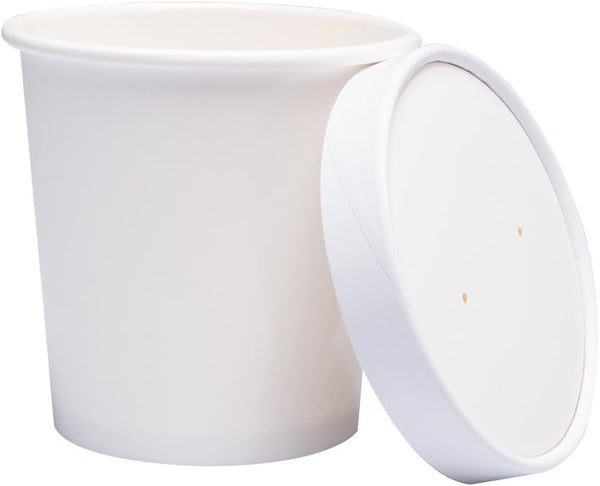 40 Count (16 oz) One - Pint Frozen Dessert Containers with Lids