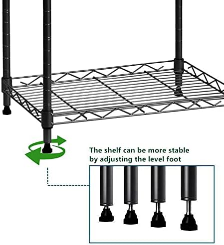 REGILLER 6 Wire Shelving Steel Storage Rack, Adjustable Unit Shelves for Kitchen, Bathroom, Closet