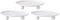 Scwhousi White Iron Plate Candle Holder - Set of 3 Decorative Iron Pillar Candle Holders for Wax Candles
