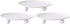 Scwhousi White Iron Plate Candle Holder - Set of 3 Decorative Iron Pillar Candle Holders for Wax Candles