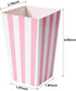 24pcs Mini Paper Popcorn Boxes Candy Container for Party Favor Supplies (Pink-Striped)