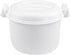 DOERDO Round Microwave Rice Cooker Pot, 7.8x6.1 Inch Microwave Cookware for Cooking Rice, Chicken, Pasta, and Steaming