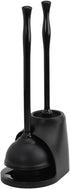 Casabella Bowl Brush & Plunger Combo - Heavy-Duty Toilet Plunger and Cleaning