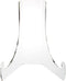 White Small Artwork Display Stand, Clear Acrylic Plate Stable Countertop Holder for Tea, Bricks, Books, Magazines