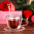 Patelai Heart Shaped Double Walled Glass Insulated Coffee Mug, 180 Ml, 6 oz Cappuccino Cup with Saucer & Spoons