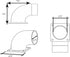 Big Horn 11433 4-5/8-Inch Flanged Elbow, 4-Inch, Black