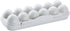 Egg Holder Refrigerator Storage Container, 12 Count Plastic Covered Egg Tray, Dozen-section Carrier Bin with Lid
