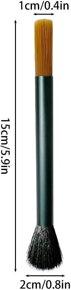 2PCS Coffee Brush, Cleaning Tool with Aluminum Handle & Dual-Head Soft Bristles for Coffee Grinder & Home Kitchen