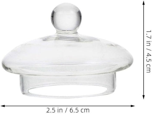 Kichvoe Glass Teapot Lid Replacement, Clear Accessory for Home Kitchen Teapots, 2.55x2.55x1.77in, Fits 400ml Glass