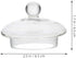 Kichvoe Glass Teapot Lid Replacement, Clear Accessory for Home Kitchen Teapots, 2.55x2.55x1.77in, Fits 400ml Glass