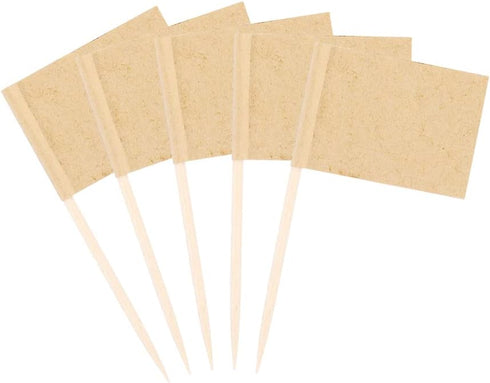 100 Pieces Blank Toothpick Flags, Cheese Markers Food Labels for Party Buffet and Charcuterie Board Cocktail Picks