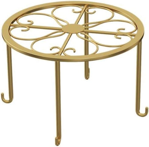 Hewnda 1Pack Metal potted plant stand, rust-proof iron flower pot stand, heavy duty