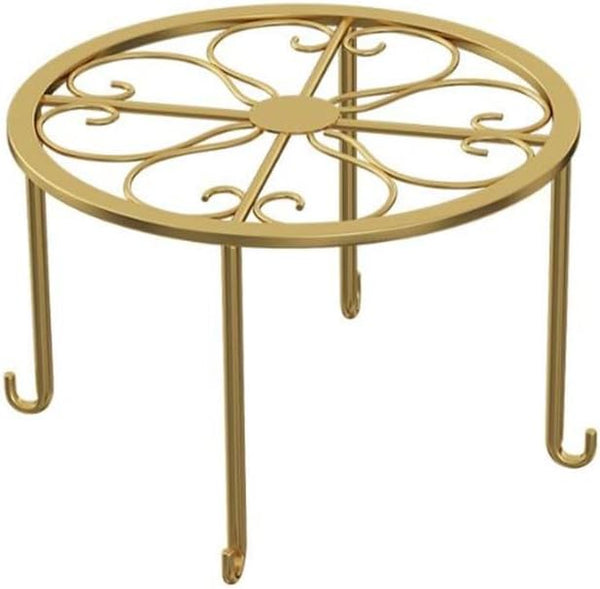 Hewnda 1Pack Metal potted plant stand, rust-proof iron flower pot stand, heavy duty