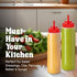 12 oz 3 Pack Norcalway Condiment Squeeze Bottles for Sauces - Leak Proof Oil, Syrup, Dressing Squirt Bottles