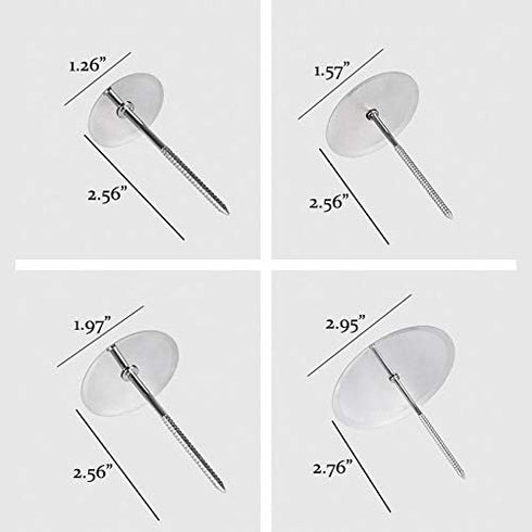 6PCS Stainless Steel Cake Flower Nail and Lifters Set, Baking Tools for Icing Flowers Decoration (4 Sizes)
