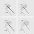 6PCS Stainless Steel Cake Flower Nail and Lifters Set, Baking Tools for Icing Flowers Decoration (4 Sizes)