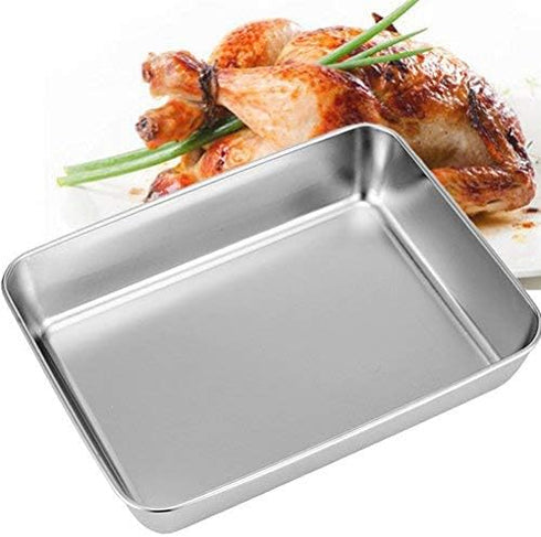 Heavy Duty Stainless Steel Baking Pans, Cookie Sheet, Toaster Oven Pan, Dishwasher Safe