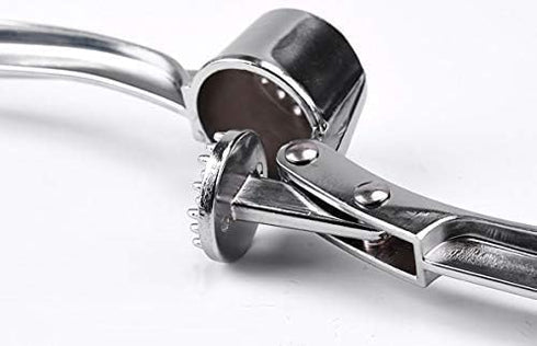 Garlic Press Heavy Duty Stainless Zinc Alloy Mashed Garlic Crusher Peeler Chopper Maker