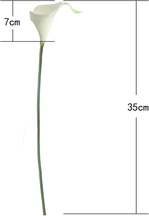 Letjolt Artificial Calla Lily White Flowers, 12Pcs Fake Flower Bouquet for Home Decoration Wedding Party Decor