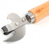 Stainless Steel Multifunctional Kitchen Utensil, Manual Can Opener with Wood Handle, Side Cut Remov-e