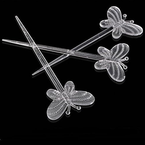 Comicfs 200 Pcs Plastic Cocktail Picks, 3.5" Fruit Toothpicks for Sandwich Appetizer, Party Supplies