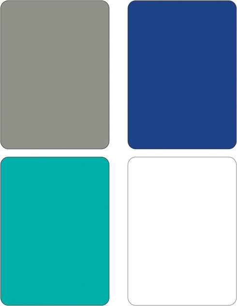 Cut N’ Funnel Blue Martini 4 Pack Thick Plastic Cutting Board Mat, BPA & PVC Free, Made in the USA, 8” x 6”