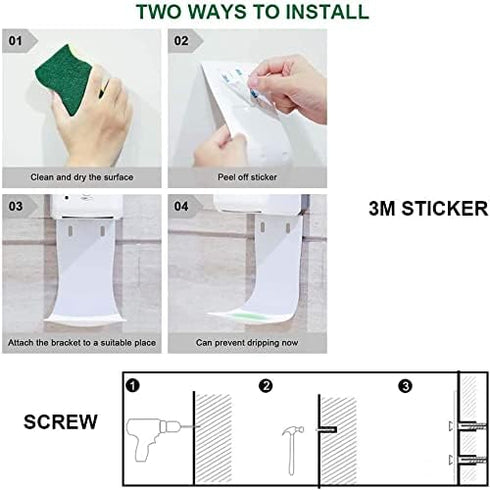 2PCS Wall Mount Soap Dispenser Bracket, Laundry Detergent Drip Catcher, Easy to Clean