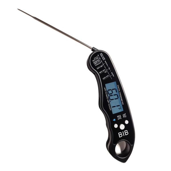 BIB Digital Meat Thermometer, Waterproof Instant Read Food Thermometer for Cooking, Candy Making, and Grilling